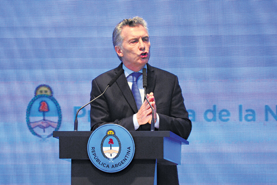 Mauricio Macri presentó su plan ante una platea de invitados especiales en la cúpula del CCK. (Fuente: Guadalupe Lombardo)