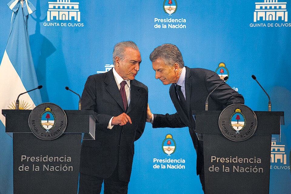 El presidente Macri pretende instrumentar en el país el modelo flexibilizador promovido por Temer. (Fuente: Joaquín Salguero)