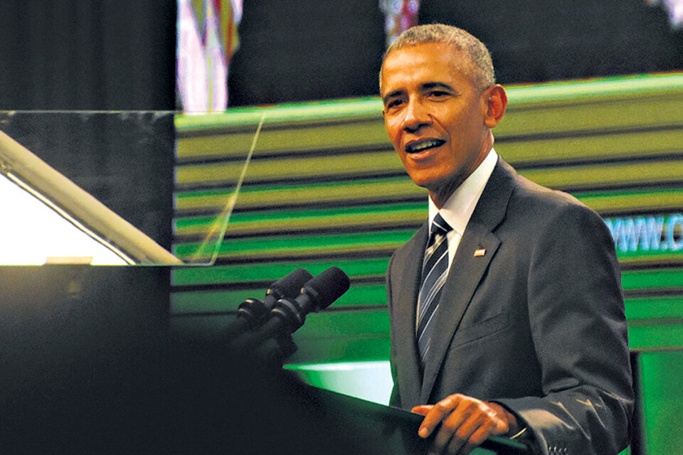 Obama disertó ayer en la Cumbre de Economía Verde en Córdoba. (Fuente: Télam)