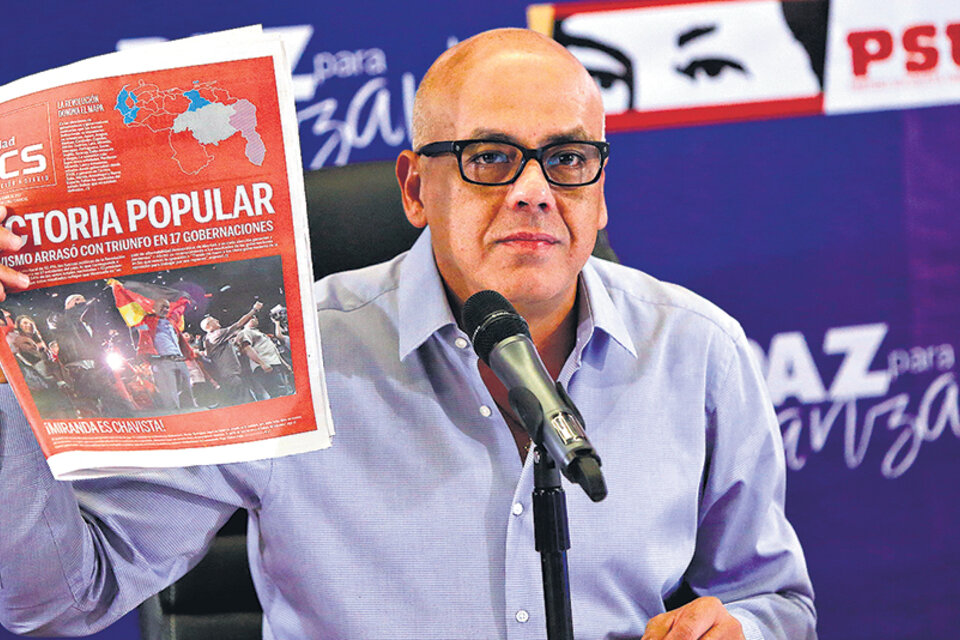 Jorge Rodríguez, jefe de campaña del gobernante PSUV.