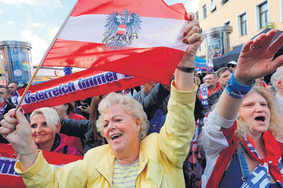 Cierre de campaña en Viena del ultraderechista Partido de la Libertad. (Fuente: EFE)