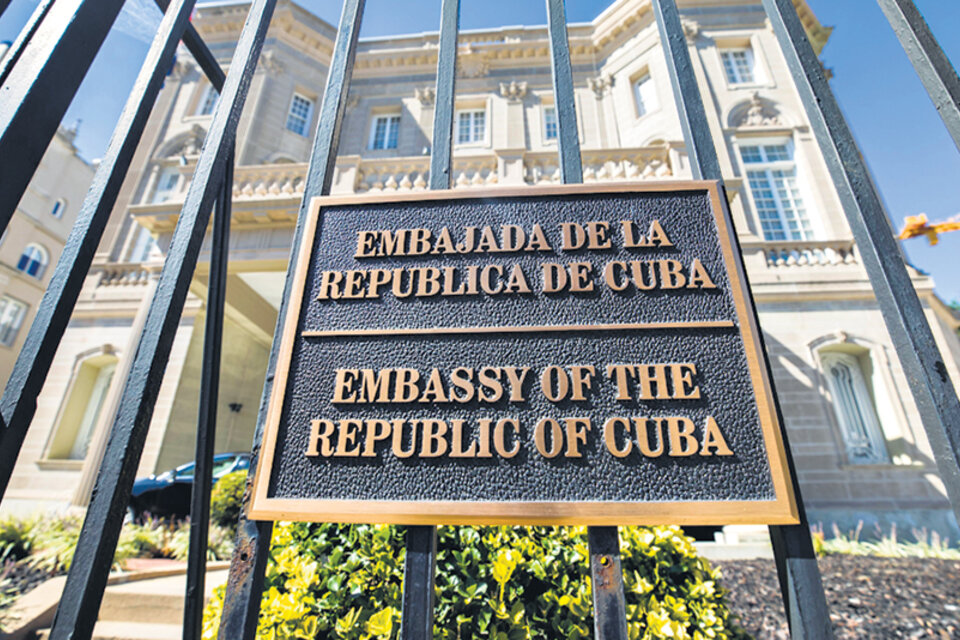 La embajada cubana en Washington, de donde saldrán los diplomáticos expulsados.