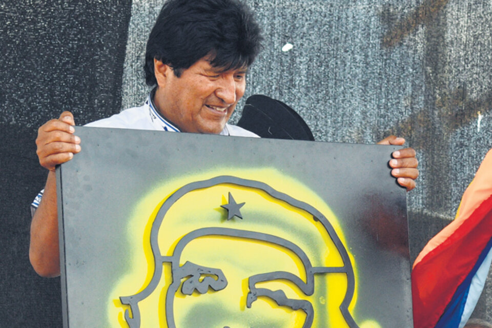 Evo Morales dio un discurso en homenaje al Che. (Fuente: AFP)