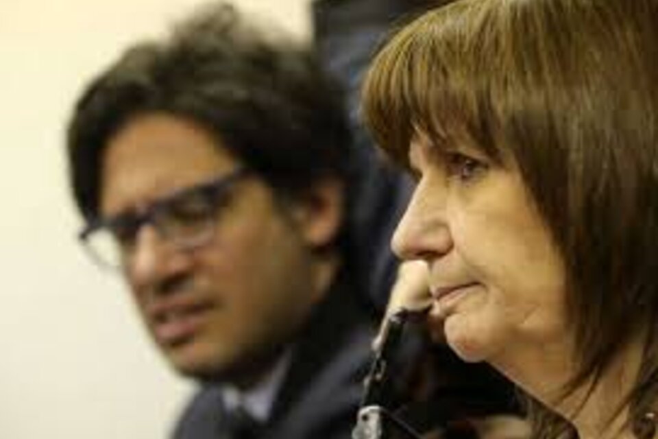 Los ministros Germán Garavano y Patricia Bullrich, impulsores del nuevo régimen penal juvenil.