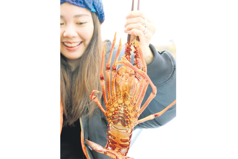 Crayfish o rock lobster, la langosta que conforma el “plato estrella” de la travesía. (Fuente: Graciela Cutuli)