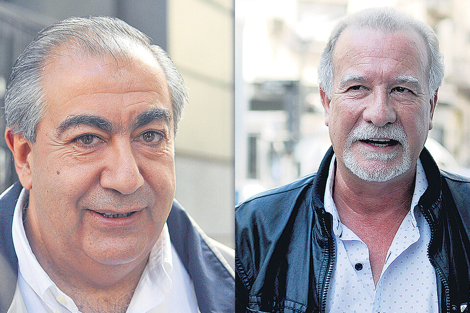 Héctor Daer y Omar Plaini, dirigentes de conducción de la CGT, críticos de la reforma laboral. (Fuente: DyN)