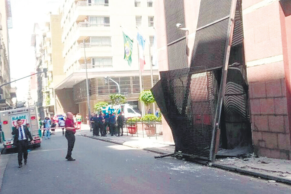 Explosión en el hotel (Fuente: DyN)