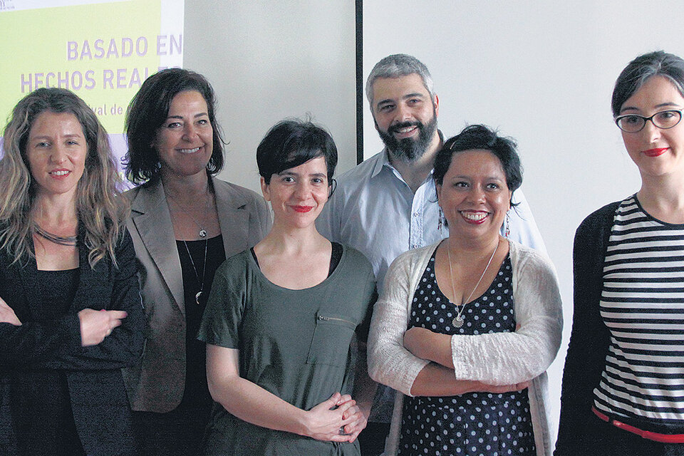 Los organizadores del festival auspiciado por la revista Anfibia y la Fundación Tomás Eloy Martínez. (Fuente: Jorge Larrosa)