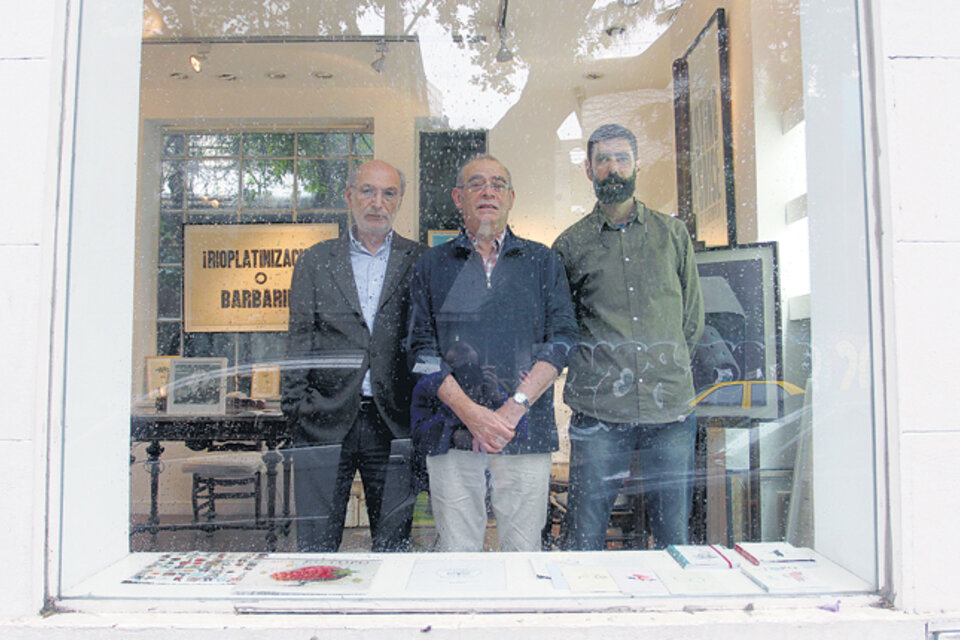 Ral Veroni, Alberto Magnasco y Víctor Aizenman, tres de los expositores de la Feria. (Fuente: Bernardino Avila)