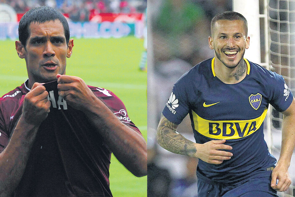 José “Pepe” Sand, goleador granate. Darío “Pipa” Benedetto, el hombre gol de Boca. (Fuente: Fotobaires)