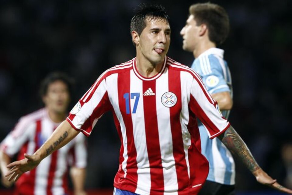 Fabbro, en su etapa de internacional con la selección de Paraguay. (Fuente: Télam)