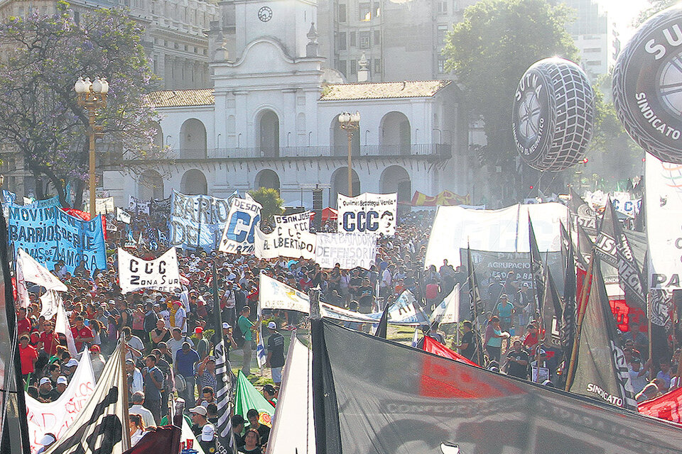 Los manifestantes se movilizaron a la Plaza del Congreso. (Fuente: Leandro Teysseire)