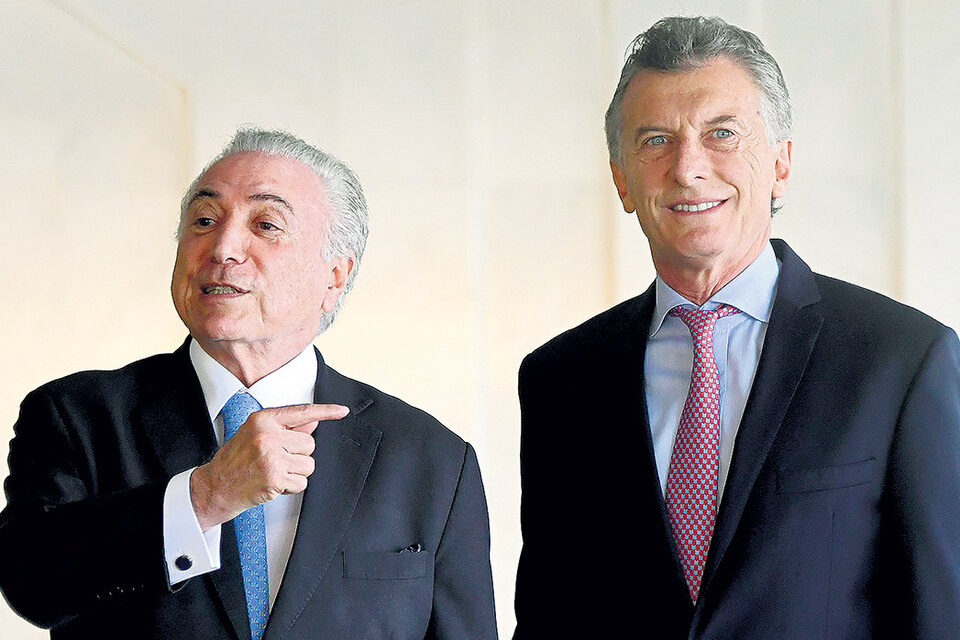 Michel Temer elogió calurosamente a Mauricio Macri y dijo que su reforma previsional era un ejemplo.