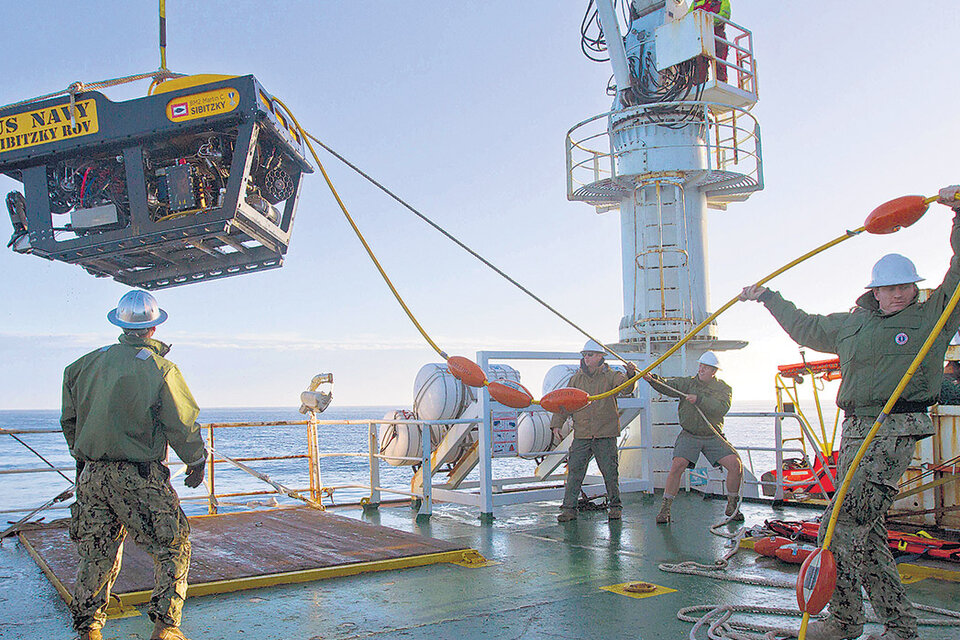 El vehículo no tripulado de la Marina norteamericana es instalado en el aviso Islas Malvinas.