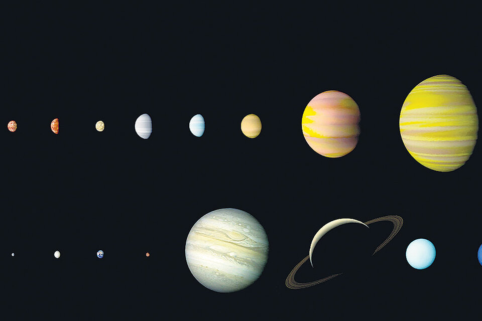 Comparación entre el sistema solar recién descubierto y el que alberga a la Tierra.