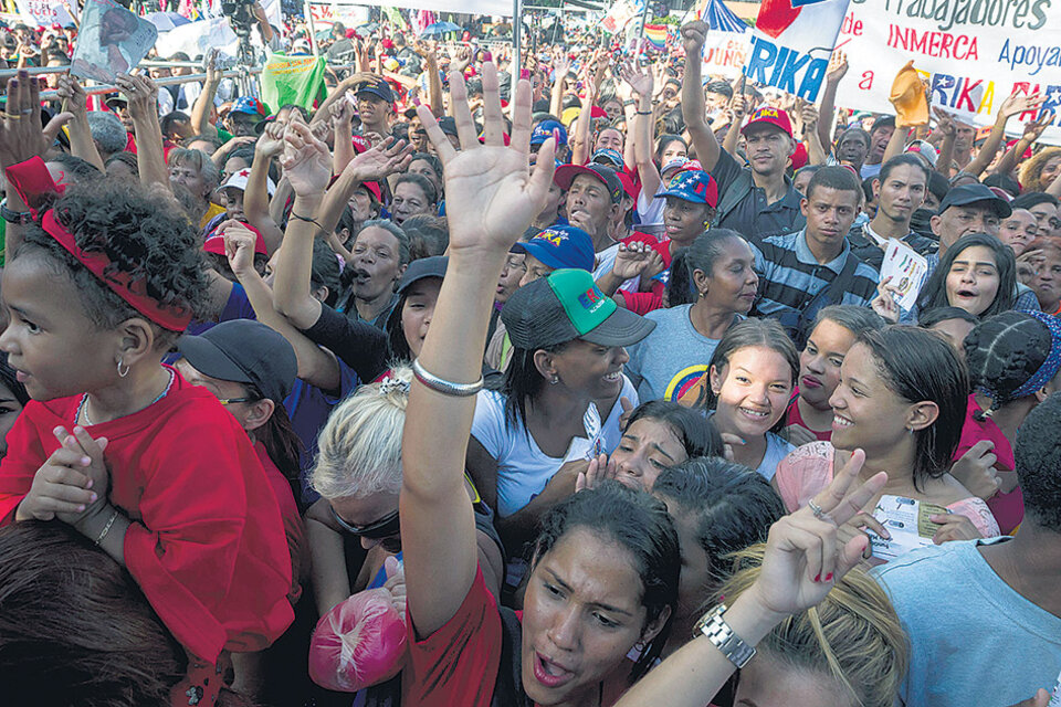 Cierre de campaña de la candidata Erika Farías, del PSUV, en el municipio Libertador de Caracas.