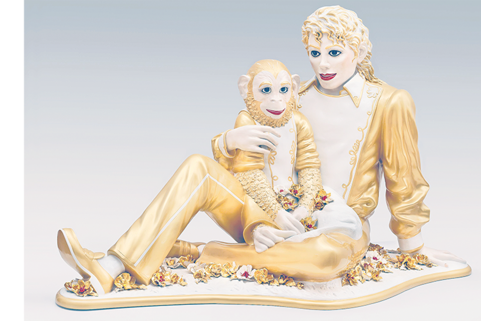 Michael Jackson y Bubbles es una escultura de porcelana del artista estadounidense Jeff Koons. Fue creada en 1988 en el marco de su serie Banality.