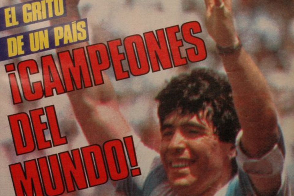 La tapa de El Gráfico cuando la Selección ganó el mundial de México 86. (Fuente: Twitter)