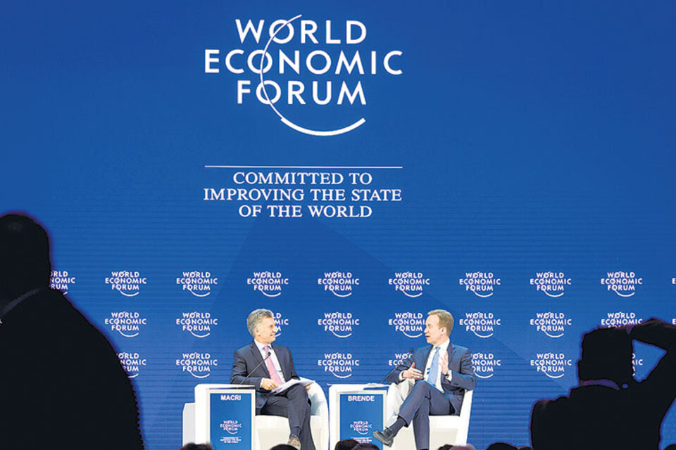 Mauricio Macri en Davos. Una exposición de logros que contrastan con la realidad.
