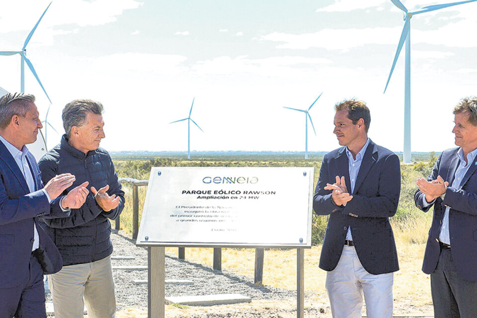 Macri visitó el viernes un parque eólico del Grupo Macro.