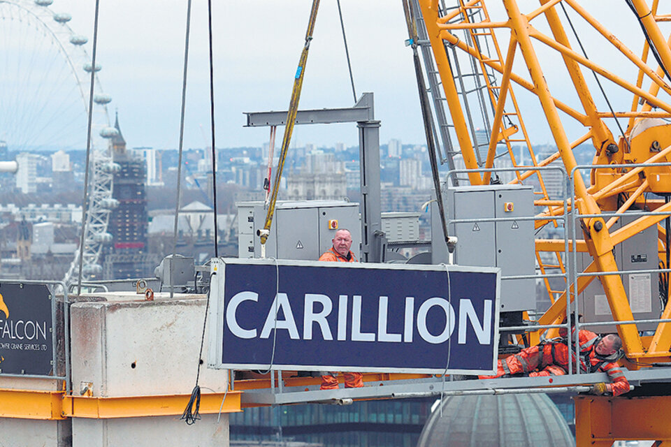 Carillion, la mayor constructora británica, quebró y puso en controversia todo el sistema de participación público-privada. (Fuente: AFP)