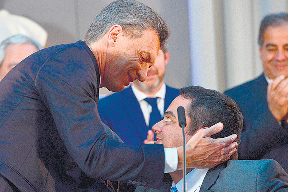El presidente Mauricio Macri y el ministro de Trabajo, Jorge Triaca. (Fuente: Ministerio de Trabajo)