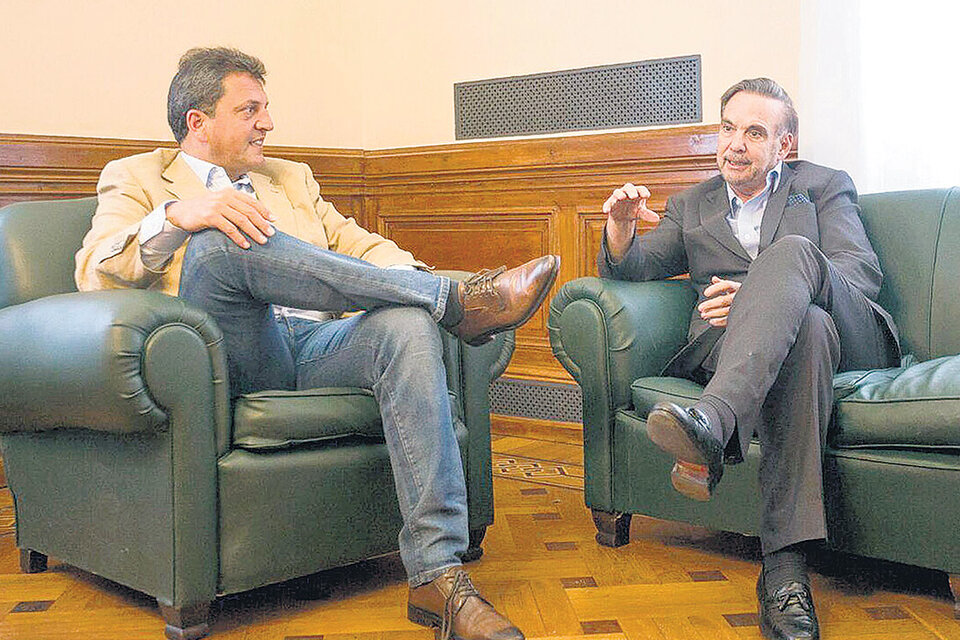 Sergio Massa y Miguel Angel Pichetto se reunieron ayer en el Congreso. (Fuente: Télam)