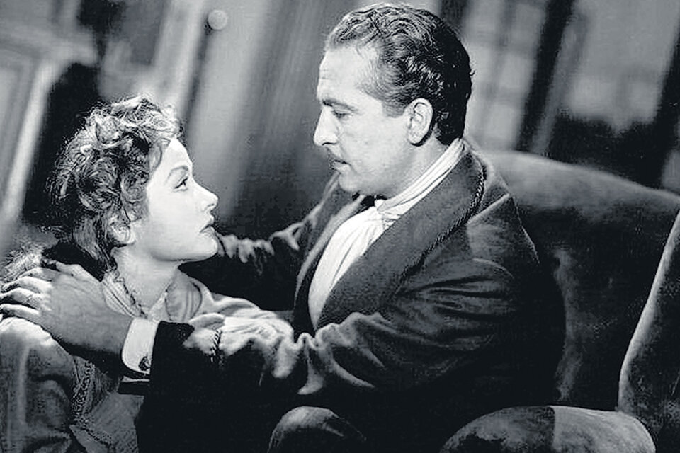 Con Laura Hidalgo en Más allá del olvido (1956).