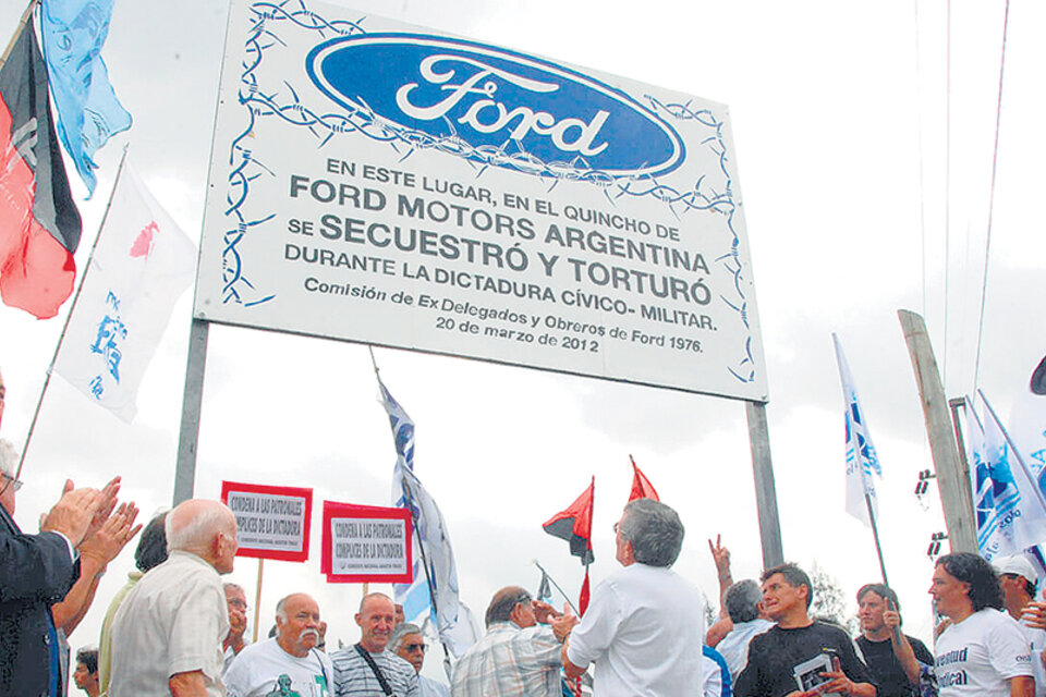 El quincho de Ford Motors Argentina fue señalizado como lugar de secuestro y tortura en marzo de 2012.