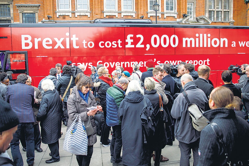 Campaña antibrexit en College Green, centro de Londres. (Fuente: AFP)