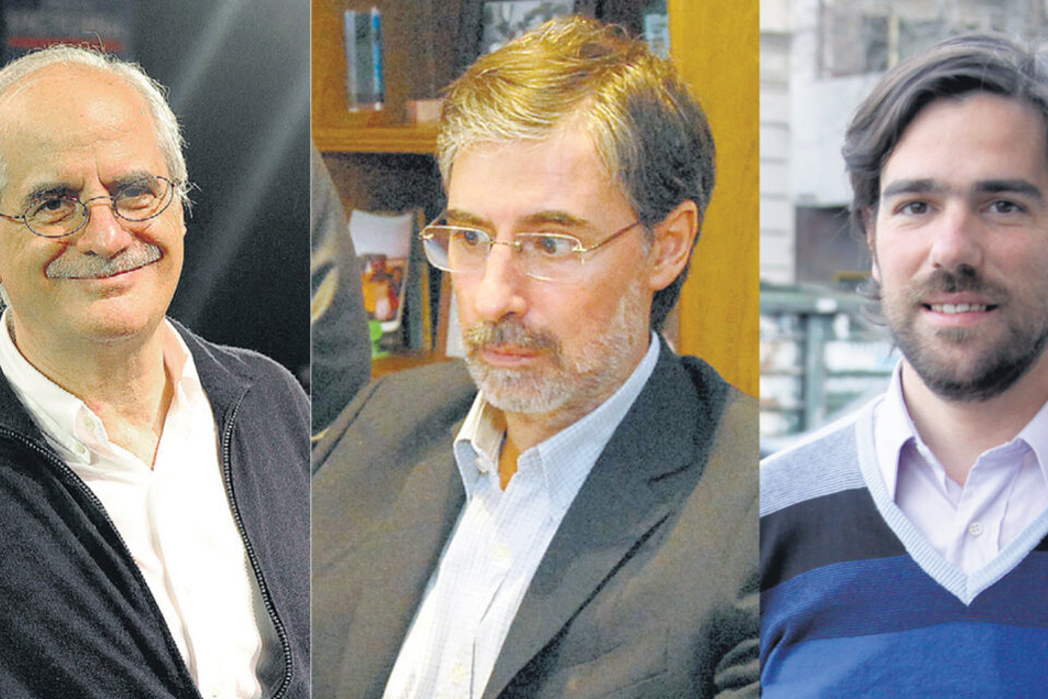 Jorge Taiana, del FpV-PJ, El socialista Jorge Rivas y Nicolás del Caño, del FIT.