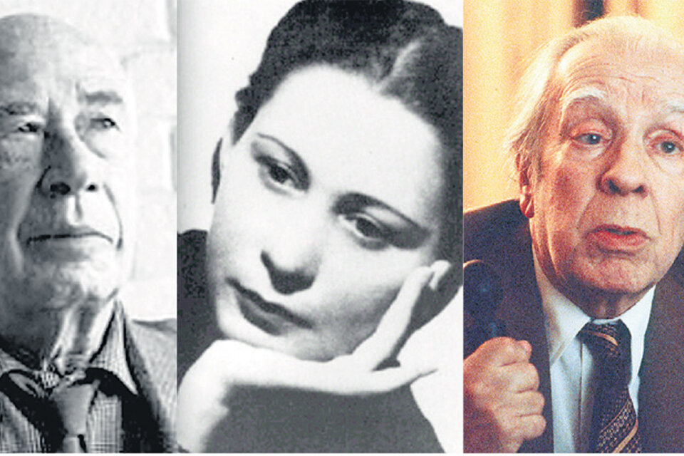 Henry Miller, Alfonsina Storni y Jorge Luis Borges.