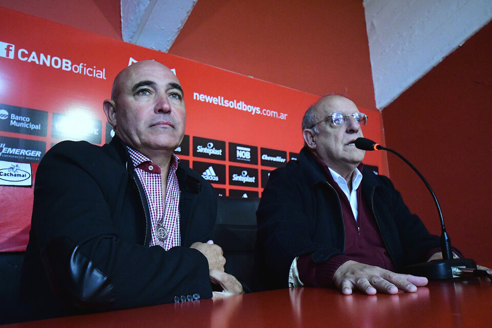 Bermúdez y Llop el día que asumió como entrenador. (Fuente: Sebastián Granata)