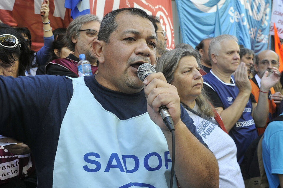 El dirigente de Sadop, Martín Lucero, celebró el fallo y confió en que siente precedente. (Fuente: Andres Macera)