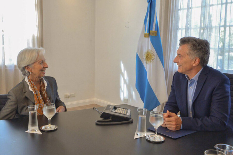 El presidente Macri y la directora del FMI, Christine Lagarde. (Fuente: Twitter Mauricio Macri)
