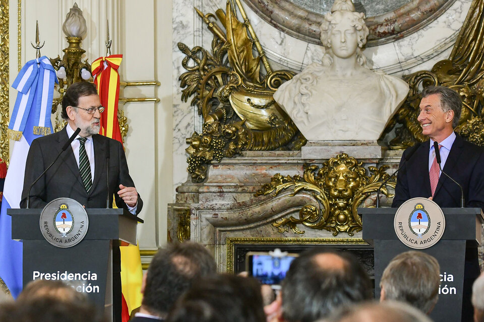 Rajoy y Macri afianzaron su vínculo ante la negociación argentina con el FMI. (Fuente: Télam)