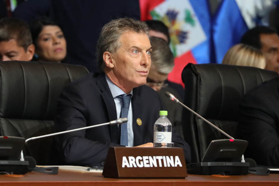 Macri, al tomar la palabra hoy en Lima. (Fuente: EFE)