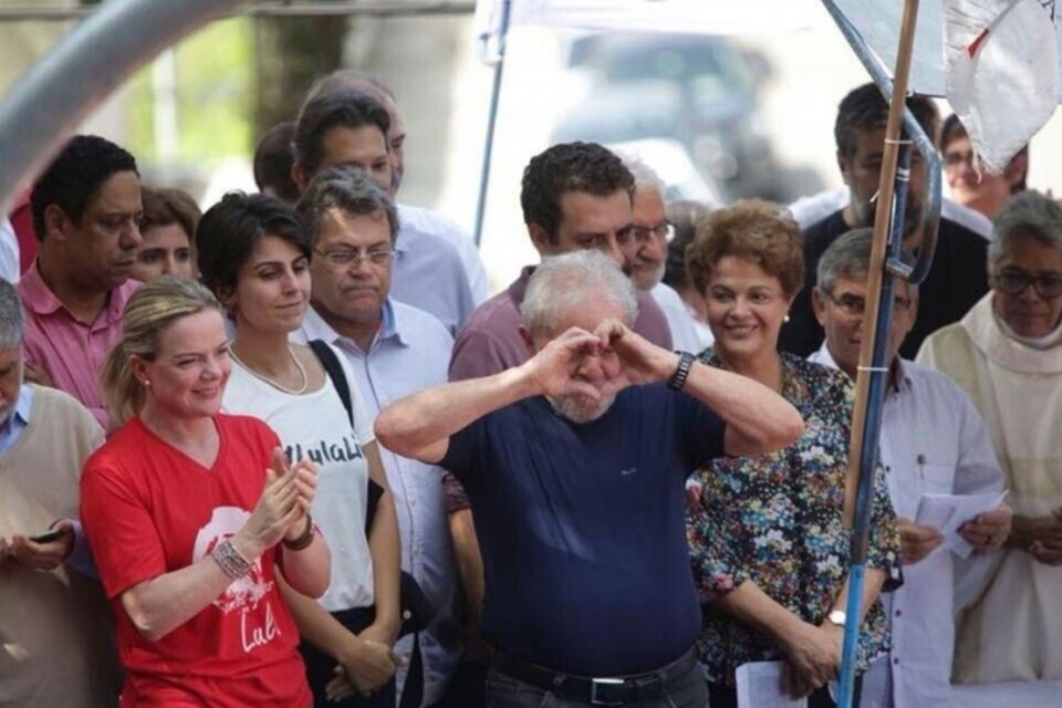 Un momento del discurso de Lula este sábado. (Fuente: Twitter)