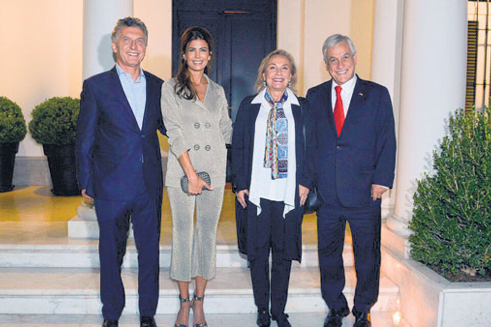 Mauricio Macri cenó anoche en Olivos con Sebastián Piñera.