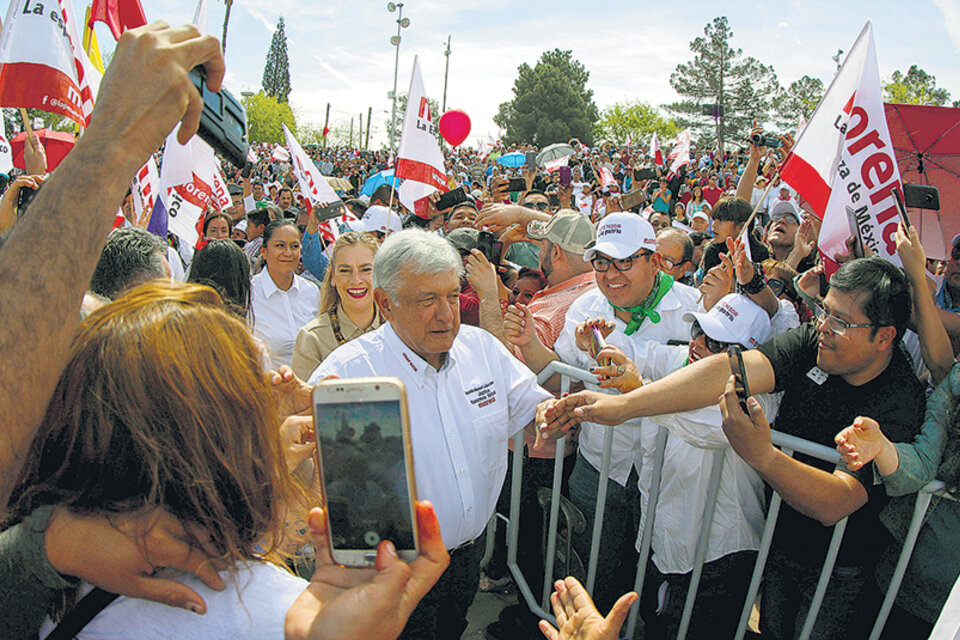 Hace un par de semanas AMLO inició su tercera campaña electoral en Ciudad Juárez, en la frontera con Estados Unidos. (Fuente: EFE)