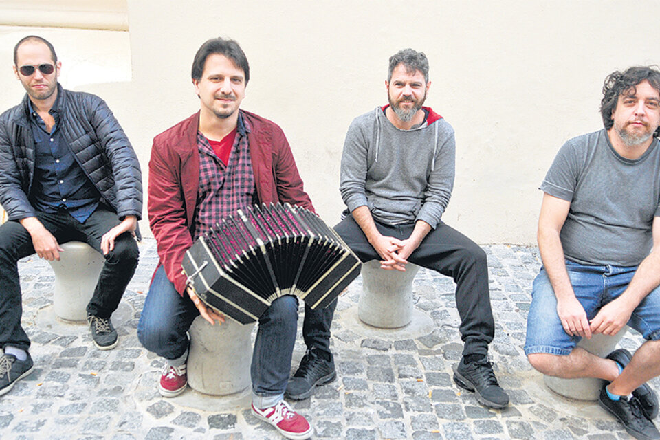 Bruno Giuntini, Julio Coviello, Vito Venturino y Rodrigo Perelsztein: músicos y milongueros. (Fuente: Sandra Cartasso)