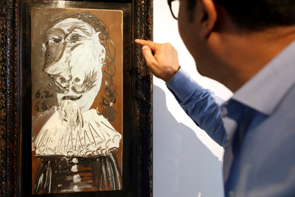 El cuadro de Picasso que se exhibe en Ginebra y tiene 25 mil dueños. (Fuente: EFE)