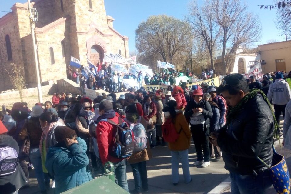 La concentración en La Quiaca, uno de los puntos de partida. (Fuente: Twitter)