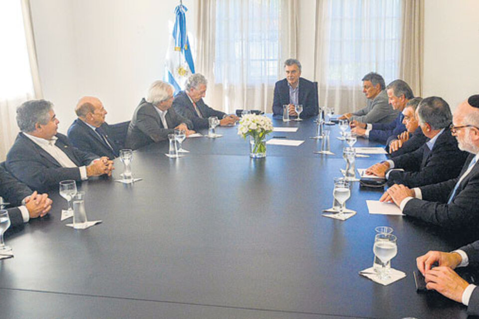 Mauricio Macri recibió a los empresarios en la residencia de Olivos. (Fuente: Télam)