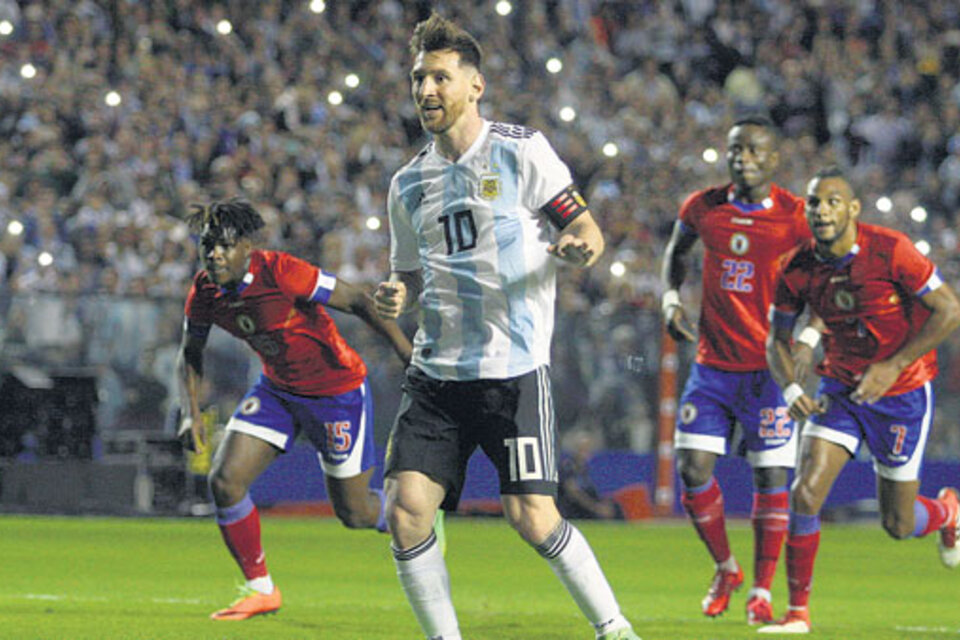 Lionel Messi, capitán y figura del seleccionado argentino. (Fuente: Alejandro Leiva)