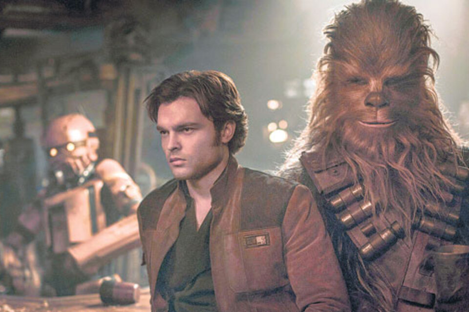 Han Solo y Chewbacca, una pareja célebre en una aventura de sus comienzos.