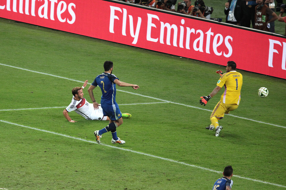 La foto del gol de Götze que tomó Miguel Vallenilla. (Fuente: Miguel Vallenilla)