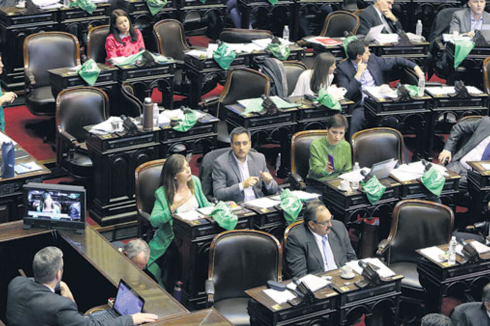 El recinto de Diputados fue el escenario de una votación histórica a favor de la despenalización del aborto. (Fuente: Joaquín Salguero)