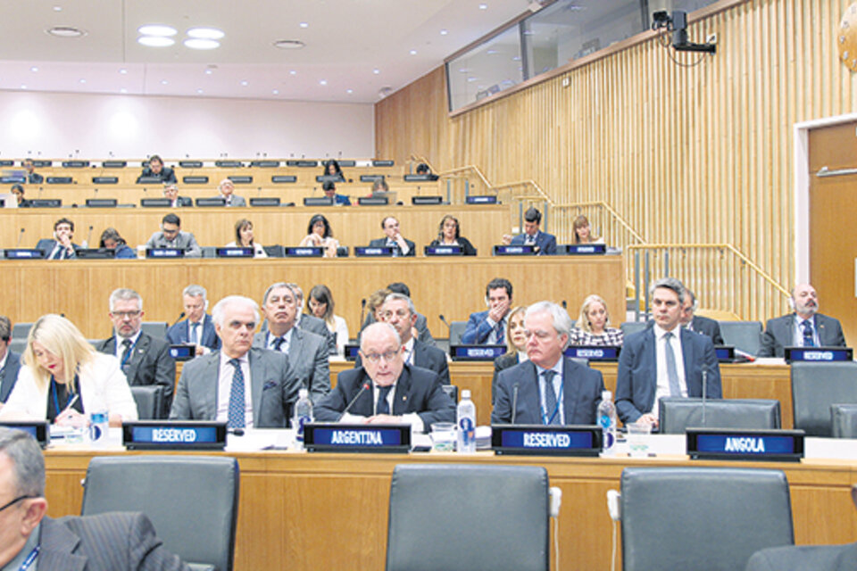 La delegación de la Argentina, que excluyó al bloque del FpV.
