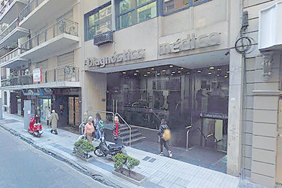 El centro Diagnóstico Médico, de Recoleta, donde murió María Cristina Portillo.